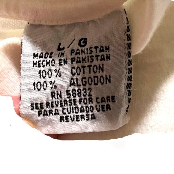 Betty Boop Embroidery T-Shirt Toon Time Large White 100% Cotton Vintage Cartoon - Picture 11 of 11